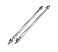 2 pezzi 20cm/7,87" paraurti anteriore splitter bar montante tirante tono argento