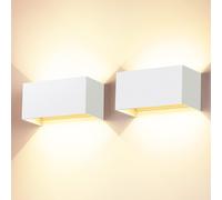 2 Pezzi 24W Applique Da Parete Interno/Esterno 3000K Bianco Caldo Applique Ester