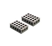 2 pezzi 25 mm 50 mm 75 mm 23 fori Precisione abbinata Machinist 123 Strumento di fresatura 1-2-3" Blocco calibro metrico 25-50-75 mm Blocco parallelo per macchinisti(2-4-6 inch)