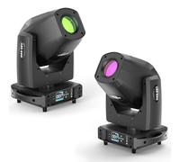 2 Pezzi 250W LED Teste Mobili, 3-in-1 Fascio/Modello/Lavaggio con d-mx512 Controllo Attivazione Vocale 9+1 Ruota Colore 8000K Luce Bianca per Palco Festa DJ Concerto Bar