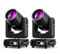 2 pezzi 295W Beam Teste Mobili LED 14 Colori 14 Gobos Mini Luce da Palcoscenico Prisma nebulizzazione Focus Elettronico Luci Palcoscenico per Natale Club DJ Discoteca Festa