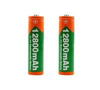 2 Pezzi 3,7V 12800mAh Batterie Ricaricabili Agli Ioni Di Litio, Compatibili Con Torce, Lampade Frontali, Ventilatori, Rasoi, Microfoni E Altri Dispositivi.