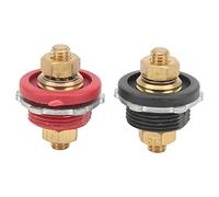 2 pezzi 3/8 "Attraverso Pannello Batteria Terminale Connettore 250A Positivo Giunzione Negativa Stud Post per Auto RV, Navi Yacht