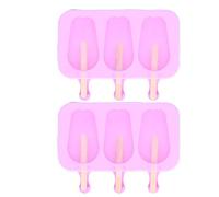2 pezzi 3 pezzi da gelato in silicone a 3 pcs con muffa a forma di coniglio per la casa estiva durevole materiale sicuro per alimenti facili da rilasciare un design unico per gli