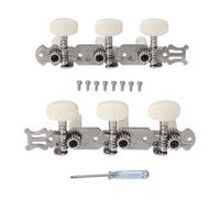 2 pezzi 3 su una chitarra chitarra tasti vintage per chitarra classica (argento)