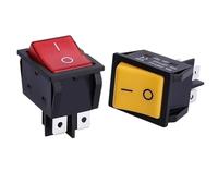 2 pezzi, 30/40 A 250 V CA ad alta corrente, KCD4, punto in argento sterling, interruttori a pulsante di accensione a bilanciere(2position 4PINYellow,40A)