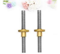 2 pezzi 300mm T8 piombo vite filettata asta in acciaio inossidabile parti della