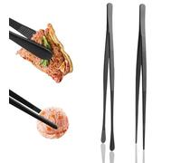 2 Pezzi 30cm Pinze da Cucina Professionali, Barbecue Pinza Cucina in Acciaio Inox, Pinze Cucina Barbecue, Utensili Accessori Cucina Adatti a Cucinare Frutti di Mare