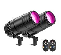 2 pezzi 30W LED Pin Spot Luce RVBW 4 in 1 Beam LED Proiettore 4 modalità Spot Light con Telecomando Luce da palcoscenico per DJ Feste Bars Matrimoni Spettacoli