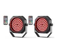 2 pezzi 30W Mini RGBW 60 LED Par faro batteria con telecomando ricaricabile luce de palcoscenico stroboscopica con Modalità Suono/Auto illuminazione luce da discoteca per festa DJ compleanno camera