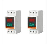 2 pezzi 35 mm Din Rail voltmetro digitale tester di tensione con display a LED HD amperometro misuratore di elettricitÃ AC 50-500 V 100 A
