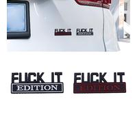 2 pezzi 3D Metallo Emblema Auto Adesivo,Auto Fuck-IT Edition, 3D Lettera Parafango Emblema Distintivo Sticker, Metal Logo Emblema Targhetta per Auto Universali e Altri Camioncini