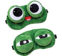 2 pezzi 3D Occhi Dormire Maschera，Rana eyeshade Maschera，per Frog Divertente anime Cartone Maschera.