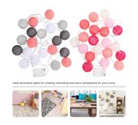 2 pezzi 3m 20 cotone design a batuffolo a corda di luci decorative interne