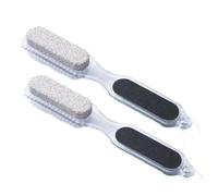 2 Pezzi 4 1 raspa per piedi spugnetta in pomice spazzola per i piedi lavapiedi pedicure pennelli unghie strumento per la rimozione della pelle morta kit per la cura dei piedi Didiseaon