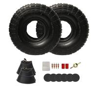 2 pezzi 4.10/3.50-4 pneumatici e camera d'aria per carriola,10 "pneumatico pesante e tubo con TR-87 stelo di ricambio per camion a mano, carrello, dolly, vagone da giardino