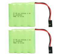 2 Pezzi 4,8V 2400mAh Batterie Ricaricabili NiMH AA con Connettore Hitec, Batterie NiMH per Auto RC, Camion RC, Aerei RC, Escavatori RC, Giocattoli Elettrici, Ricevitori per Radiocomando