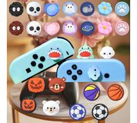 2 pezzi/4 pezzi Cappucci per joystick in silicone compatibili con il controller Joy-Con di Switch, compatibili con Switch/Switch OLED/Switch Lite, accessori per il gaming 2 - orso bruno,2 - Pallacanes