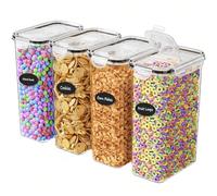 2 pezzi/4 pezzi Set di contenitori per cereali, il coperchio può essere aperto, secchio per grano/riso da 0,8L/1,4L/1,6L/2,0L/2,5L, divisore per alimenti, contenitore di plastica per la conservazione 