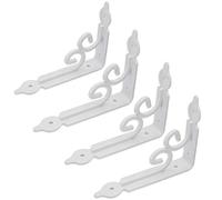 (2 Pezzi/4 Pezzi) Staffe per Mensole Antiche, Staffe Decorative per Mensole con Processo Di Spruzzatura Di Plastica, Staffe a L Montate a Parete/4Pcs-Wjite/190 * 240Mm