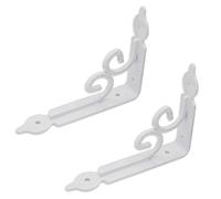 (2 Pezzi/4 Pezzi) Staffe per Mensole Antiche, Staffe Decorative per Mensole con Processo Di Spruzzatura Di Plastica, Staffe a L Montate a Parete/2Pcs-White/140 * 190Mm