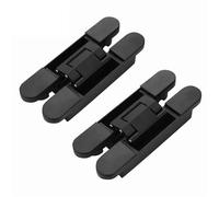 2 pezzi 40/80 kg porta a battente accessori for mobili in legno nascosto pieghevole forma regolabile capacità portante(80KG-black)