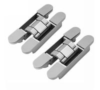 2 pezzi 40/80 kg porta a battente accessori for mobili in legno nascosto pieghevole forma regolabile capacità portante(80KG-silver)