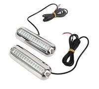 2 Pezzi 42LED Luce di Poppa per Barche 10 36V IP68 Impermeabile 1500LM Super Luminoso Luce di Poppa Marina Luce Blu LED Luce Subacquea Luce Subacquea Marina Luce di Poppa per