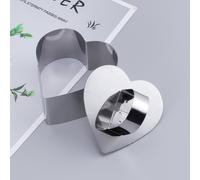 2 pezzi 430 stampo per mousse in acciaio inossidabile stampo per torta a forma