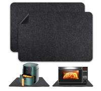 2 Pezzi 44x30 cm Tappetino Resistente al Calore, Tappetino Friggitrice Ad Aria, Banco da Lavoro della Cucina Antiscivolo Tappetino Ignifugo, Adatto per Macchine da Caffè, Forno a Microonde, Tostapane