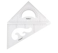 2 pezzi 45/60 gradi geometria triangolo righello disegno disegno disegno set trasparente 25 cm