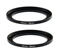 (2 pezzi) 46-58 mm Step Up Ring Adapter, anello filtro Step Up da 46 mm a 58 mm maschio da 58 mm femmina per obiettivo DSLR e filtri a infrarossi ND UV CPL