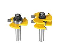 2 pezzi 47 mm Cove 1-7/8 T&G ASSEMBLY Cutter Router Bit Fresa for lavorazione del legno for fresa for facciate in legno(12.7x47.6x6.35)