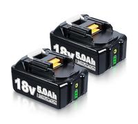 2 pezzi 5,0 Ah 18 V BL1850B compatibili con Makita 14,4 V-18 V BL1830 BL1850 BL1860 BL1840 BL1820 etc batteria per attrezzi Makita 18 V con luci LED anteriori e posteriori