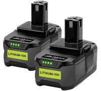 2 pezzi 5,0Ah batteria di ricambio per Ryobi 18V P108 batteria per Ryobi 18V batteria RB18L15 RC18120 RB18L40 RB18L50 con display a LED