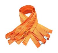 2 pezzi #5 30-70 cm cerniere a spirale in nylon, estremità aperta, accessori per cucire,Arancia,30 centimetri