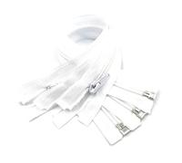 2 pezzi #5 30-70 cm cerniere a spirale in nylon, estremità aperta, accessori per cucire,Bianco,40 centimetri