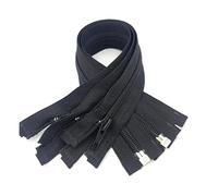 2 pezzi #5 30-70 cm cerniere a spirale in nylon, estremità aperta, accessori per cucire,Nero,50 centimetri