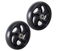 2 pezzi 5/6/8" Ruote anteriori di ricambio for sedia a rotelle, rotelle for deambulatore, cuscinetti universali for pneumatici pieni, mozzi ABS da 8 mm/1/4"(15cm/6in)