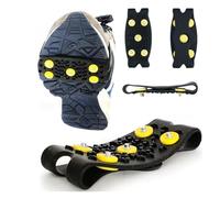 2 pezzi 5-chiodi ramponi da arrampicata su ghiaccio e neve antiscivolo, ramponi, tacchetti, copriscarpe sportive for donne e uomini, copriscarpe taglia 35-46