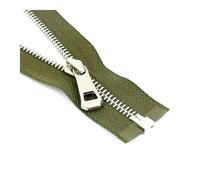 2 pezzi 5# da 35 cm a 85 cm con cerniera in metallo aperta per cucire borse, giacche, indumenti, accessori fai da te,Argento verde,85 centimetri