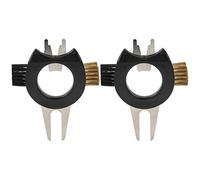 2 pezzi 5 in 1 strumento divot sportivo | Multi - Spazzola funzionale / Strumento di manutenzione scanalato / apribottiglie | Strumento tascabile leggero per attrezzature sportive, scarpe/palline |