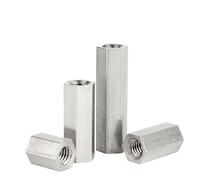 2 pezzi/5 pezzi/10 pezzi M2 M2.5 M3 M4 M5 M6 M8 M10 M12 304 acciaio inossidabile esagonale distanziatore accoppiamento dado esagonale(13mm,M6 (5pcs))
