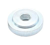 2 pezzi/5 pezzi/10 pezzi M3 M4 M5 M6 M8 M10 acciaio zincato nero nichelato piccolo passo zigrinato sottile dado a pollice strumento a serraggio manuale(Blue zinc plated,M4 10pcs)