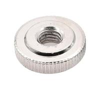 2 pezzi/5 pezzi/10 pezzi M3 M4 M5 M6 M8 M10 acciaio zincato nero nichelato piccolo passo zigrinato sottile dado a pollice strumento a serraggio manuale(Nickle plated,M8 2pcs)