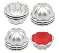 2 pezzi/5 pezzi/10 pezzi, Stampo per torta, Stampo per mini budino, Stampo per gelatina, Stampo per caramelle, Stampo antiaderente a forma di zucca e fiore, molto adatto per feste di compleanno, forni