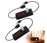 2 pezzi 5 V 2 A USB timer presa cavo: cavo di commutazione USB conto alla rovescia, funzione di spegnimento automatico e regolabile 24 ore, timer digitale conto alla rovescia per elettrodomestici e