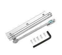 2 pezzi 50 kg regolabile chiudiporta in lega di alluminio porta automatica a molla chiusura morbida a prova fuoco ferramenta for resistente per Porte Interne(White)