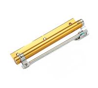 2 pezzi 50 kg regolabile chiudiporta in lega di alluminio porta automatica a molla chiusura morbida a prova fuoco ferramenta for resistente per Porte Interne(Gold)