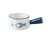 2 pezzi 50 ml brocca di latte in ceramica con manico tazza caffè espresso salsa condimento aceto sciroppo barattolo ciotole Per Il Caffè(Deep blue)